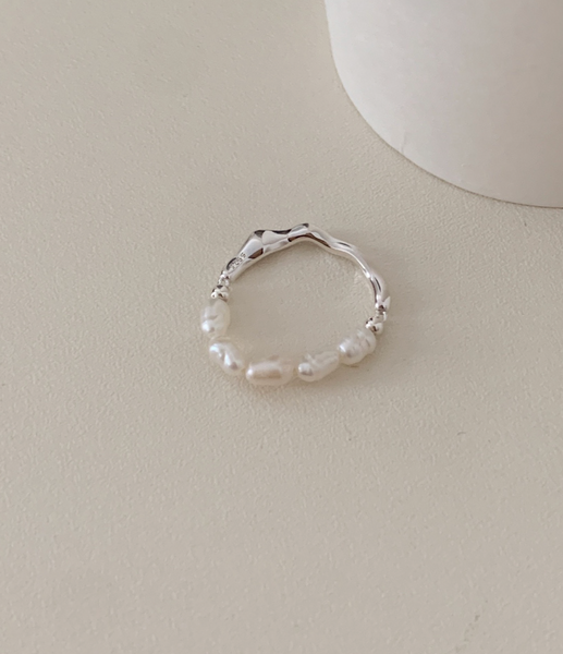 [SOYE PI-NE] (silver925) Mond Fresh Water Pearl Bold Ring