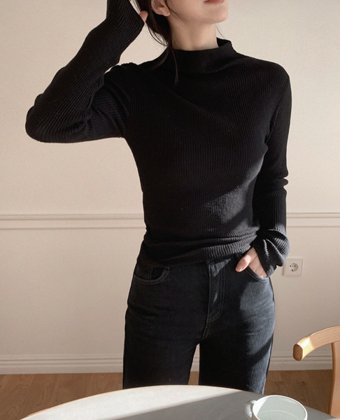 [SLOWAND] # SLOWMADE Knitwear Like Neck T-Shirt