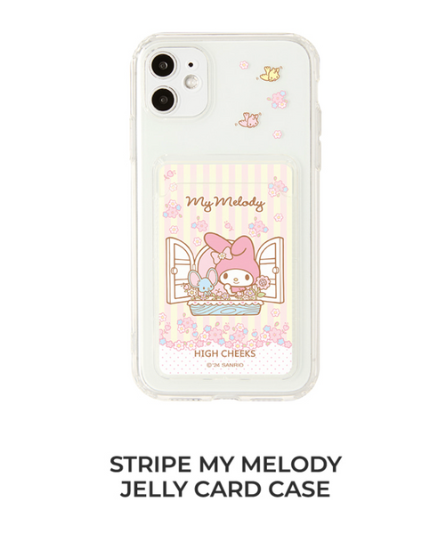 [HIGH CHEEKS] Stripe My Melody Jelly Card Case
