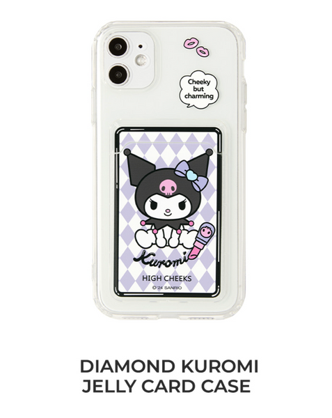[HIGH CHEEKS] Diamond Kuromi Jelly Card Case