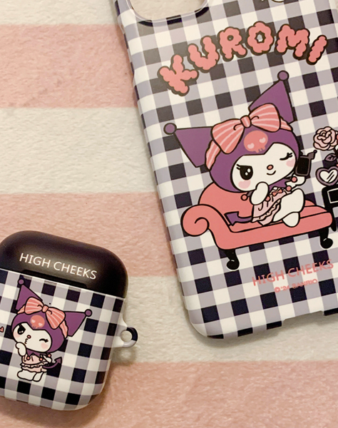 [HIGH CHEEKS] Check Kuromi Hard Case