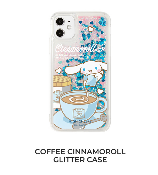 [HIGH CHEEKS] Coffee Cinnamoroll Glitter Case