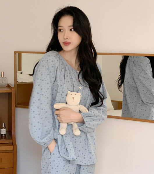 [Juuneedu] Heart Bear Couple Pyjama Set