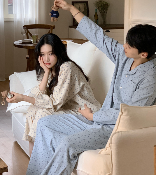 [Juuneedu] Heart Bear Couple Pyjama Set