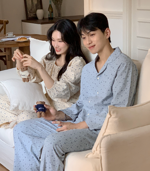 [Juuneedu] Heart Bear Couple Pyjama Set