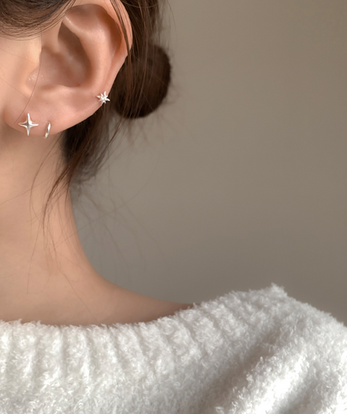 [moat] Point Cross Earring Collection (silver925)