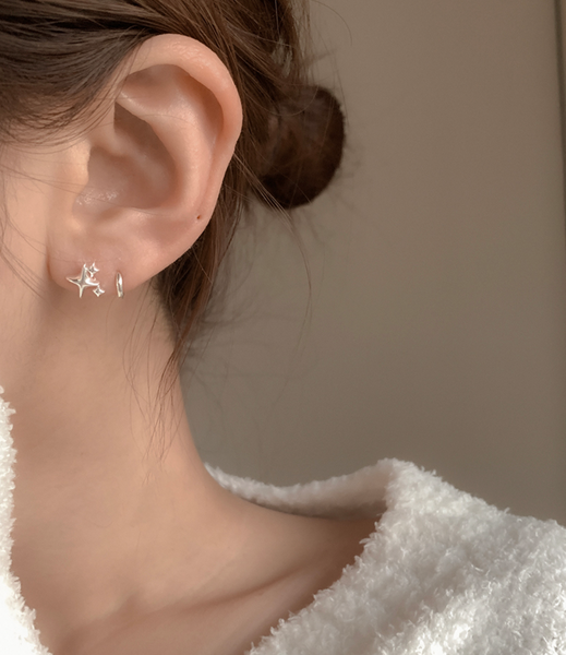 [moat] Point Cross Earring Collection (silver925)