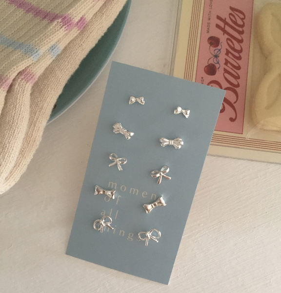 [moat] Ribbon Earring Collection (silver925)