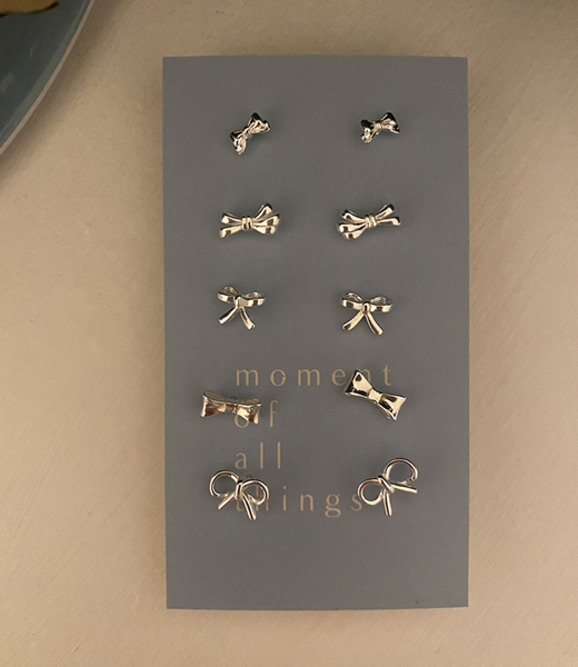 [moat] Ribbon Earring Collection (silver925)