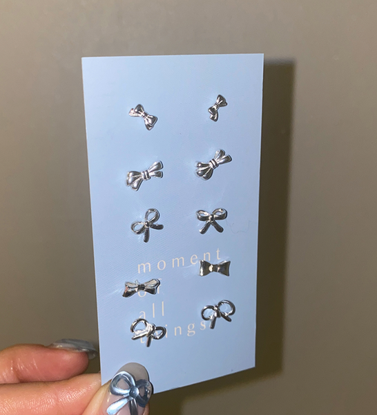 [moat] Ribbon Earring Collection (silver925)