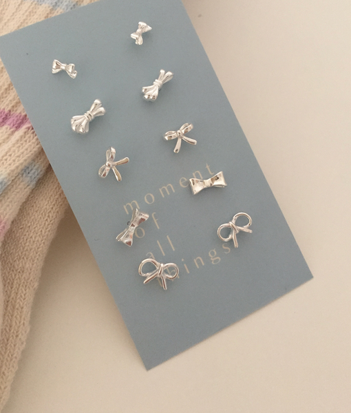 [moat] Ribbon Earring Collection (silver925)