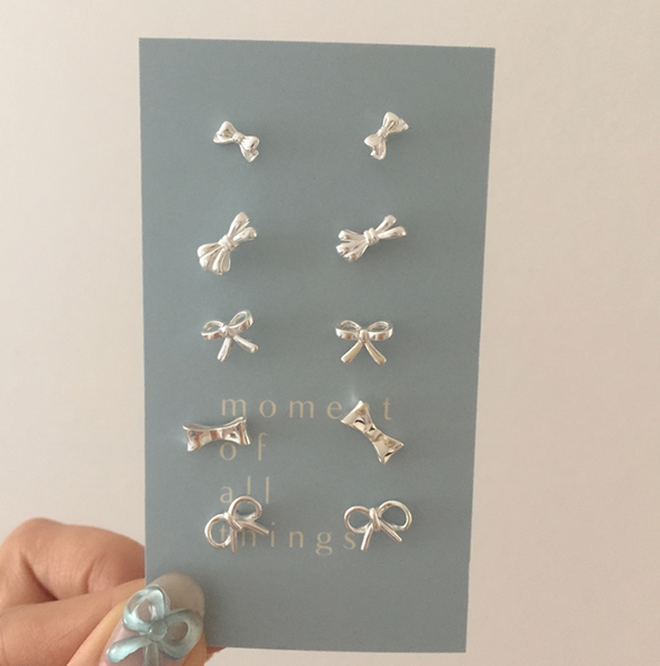 [moat] Ribbon Earring Collection (silver925)