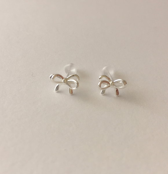 [moat] Double Ribbon Earring (silver925)