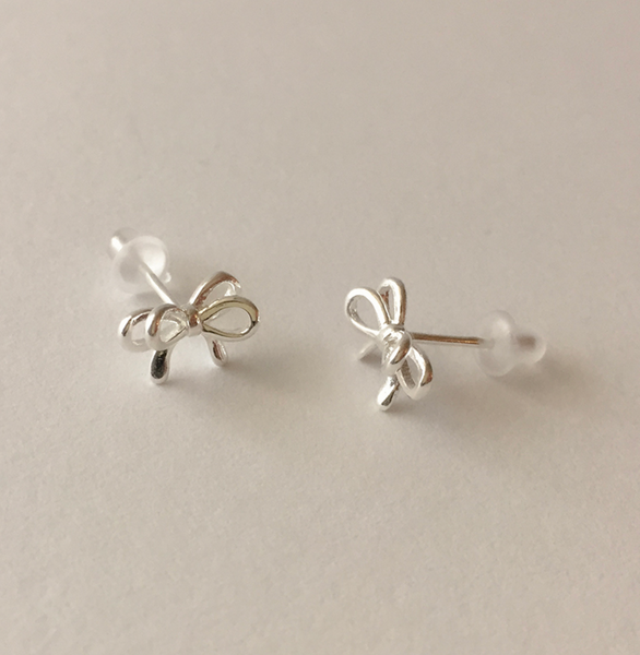 [moat] Double Ribbon Earring (silver925)