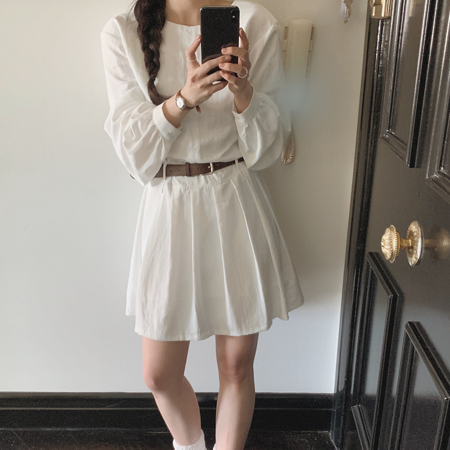 [SLOWAND] Lamer Pleated Dress