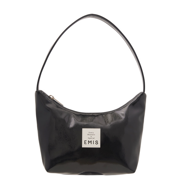 [emis] NEW ENAMEL HOBO BAG