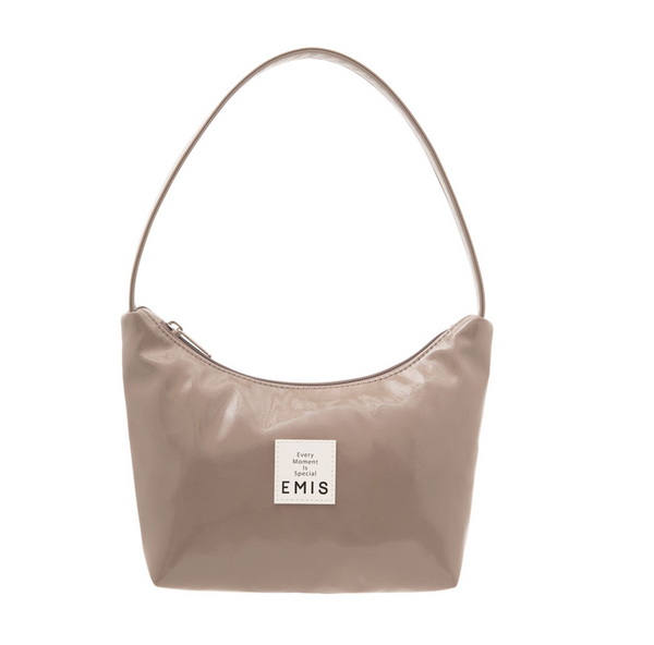 [emis] NEW ENAMEL HOBO BAG