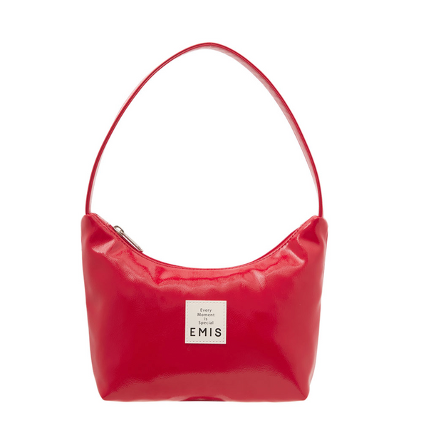 [emis] NEW ENAMEL HOBO BAG