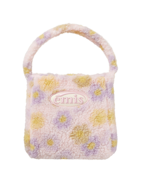 [emis] FLOWER BOUCLE SQUARE BAG