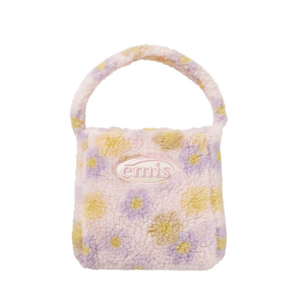 [emis] FLOWER BOUCLE SQUARE BAG