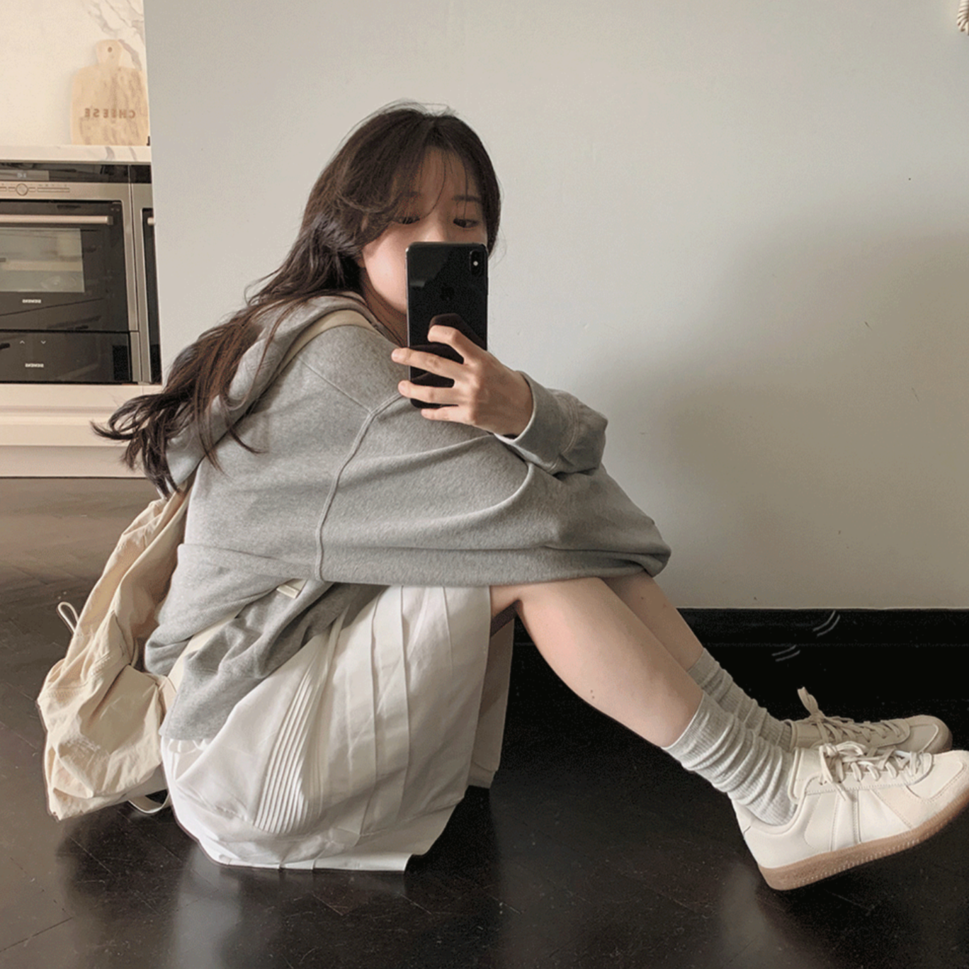 [SLOWAND] # SLOWMADE Feminine Fit Half Open Hoodie