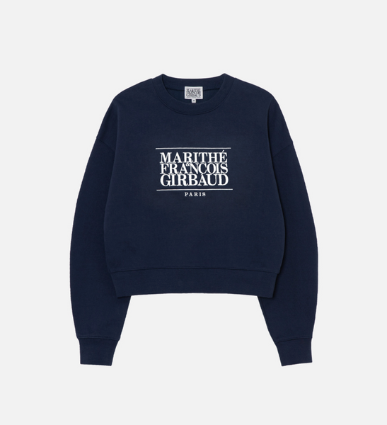 [MARITHÉ FRANÇOIS GIRBAUD] W CLASSIC LOGO CROP SWEATSHIRT (2colours)