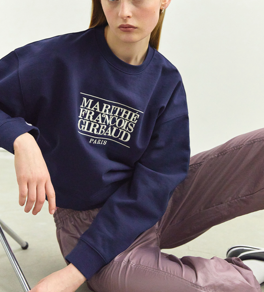 [MARITHÉ FRANÇOIS GIRBAUD] W CLASSIC LOGO CROP SWEATSHIRT (2colours)