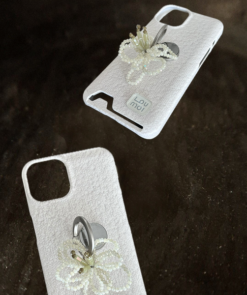 [Loumoi] Present series : WOOL LOVE / Ivory Phone Case