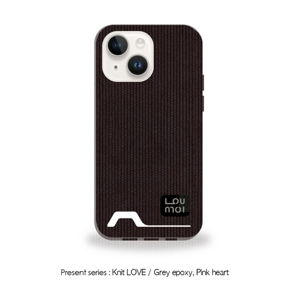 [Loumoi] Present series : WOOL LOVE / Brown Phone Case