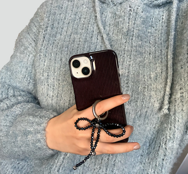 [Loumoi] Present series : WOOL LOVE / Brown Phone Case