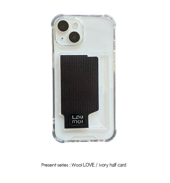 [Loumoi] Present series : WOOL LOVE / Brown Card Case / MagSafe Phone Case