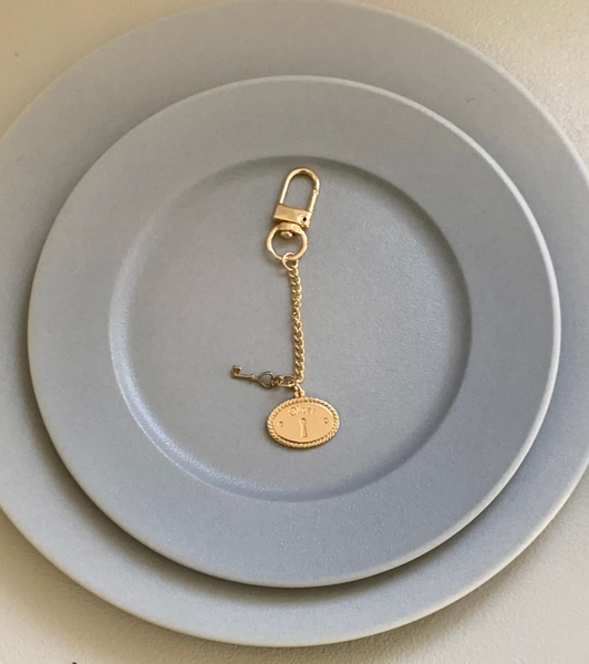 [OLIVET] Lock-Key Key Chain (Silver, Gold)
