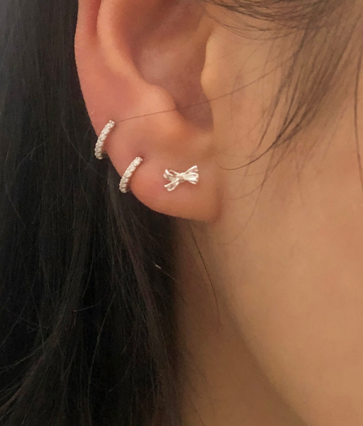 [DUNGEUREON] Moa Ribbon Silver Earrings