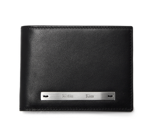 [Matin Kim] SLIM METAL BIFOLD WALLET (2colours)