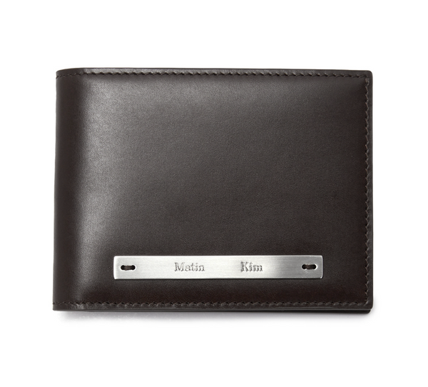 [Matin Kim] SLIM METAL BIFOLD WALLET (2colours)