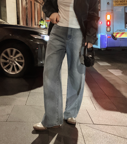[SLOWAND] # SLOWMADE More Wide Vintage Medium Blue Denim Pants