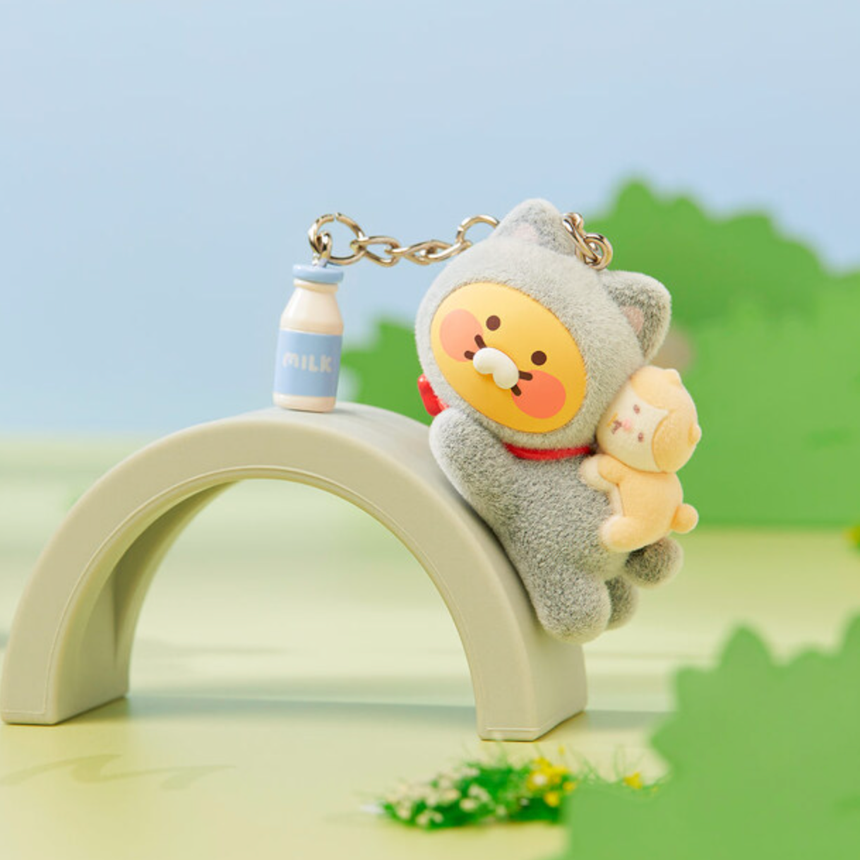 [Kakao Friends] Figure Keyring (Choonsik Milk)