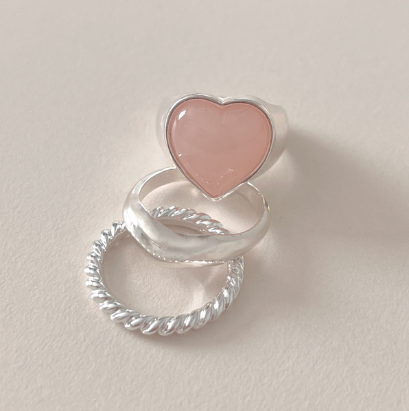 [aube n berry] Heart Matte Bold Ring