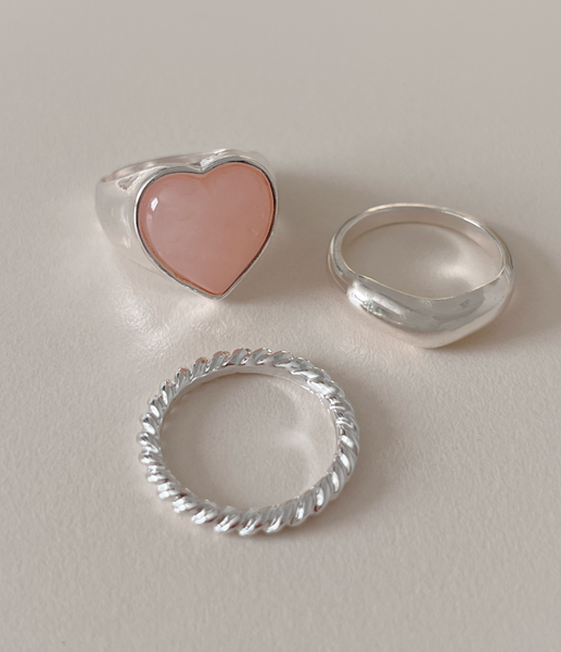 [aube n berry] Heart Matte Bold Ring