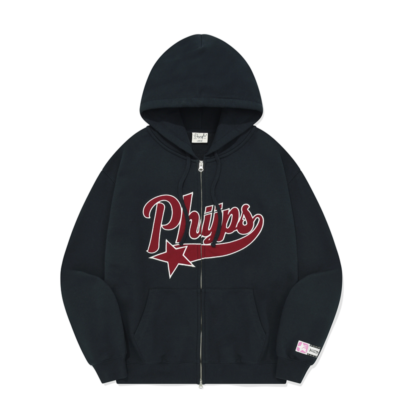 [PHYPS] STAR TAIL HOODIE ZIP UP RED