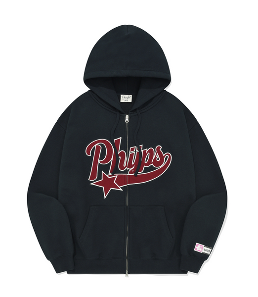 [PHYPS] STAR TAIL HOODIE ZIP UP RED