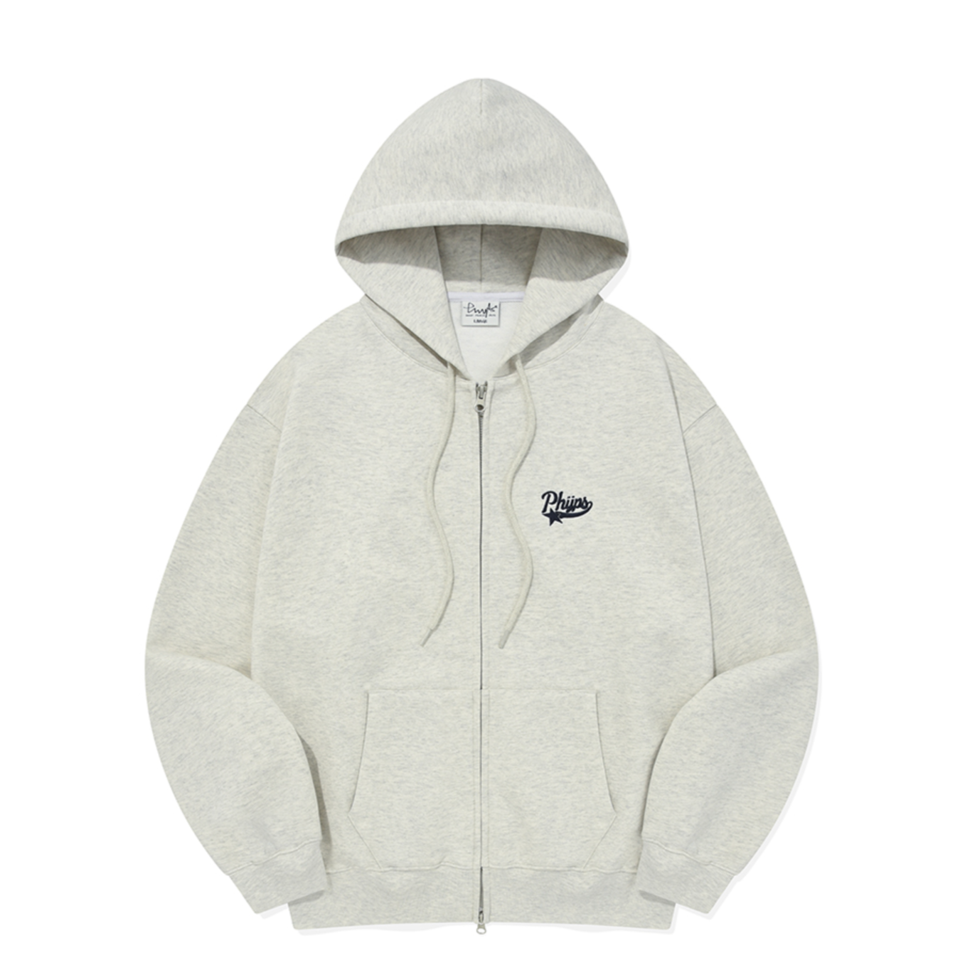 [PHYPS] SMALL STAR TAIL HOODIE ZIP UP OATMEAL