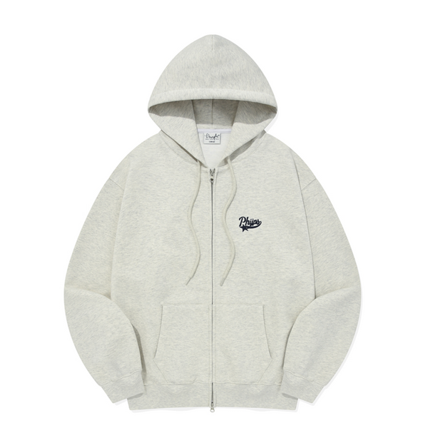 [PHYPS] SMALL STAR TAIL HOODIE ZIP UP OATMEAL