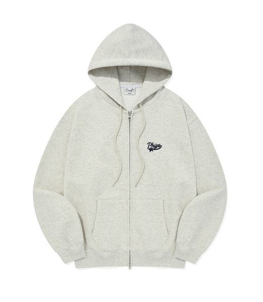 [PHYPS] SMALL STAR TAIL HOODIE ZIP UP OATMEAL