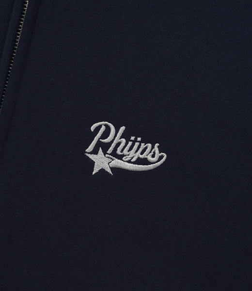 [PHYPS] SMALL STAR TAIL HOODIE ZIP UP NAVY