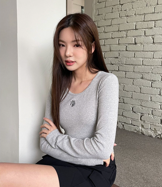 [muahmuah] Stylish Cotton Span Long Sleeve Tee