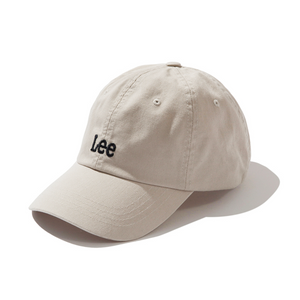 [LEE] SMALL TWITCH LOGO COTTON CURVE BALL CAP BEIGE