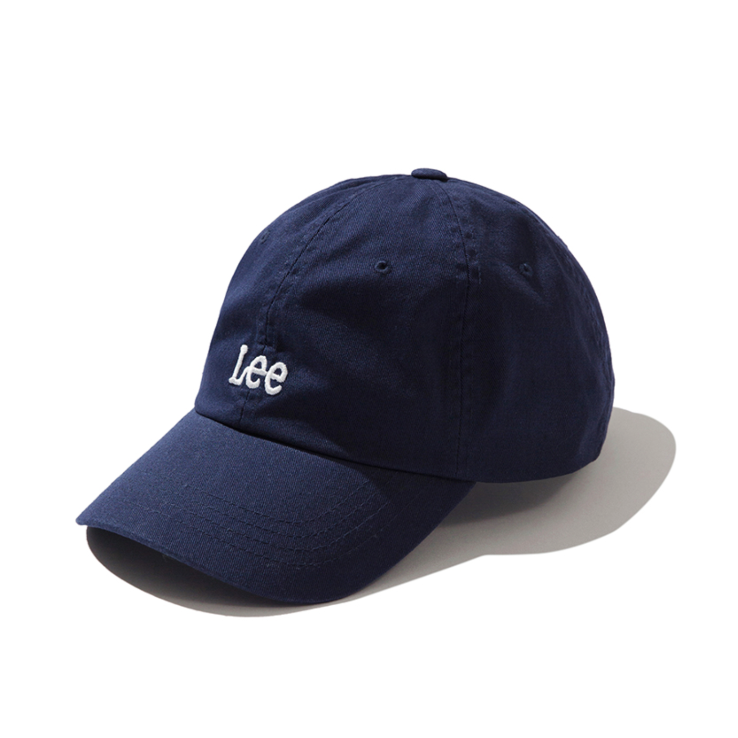 [LEE] SMALL TWITCH LOGO COTTON CURVE BALL CAP NAVY