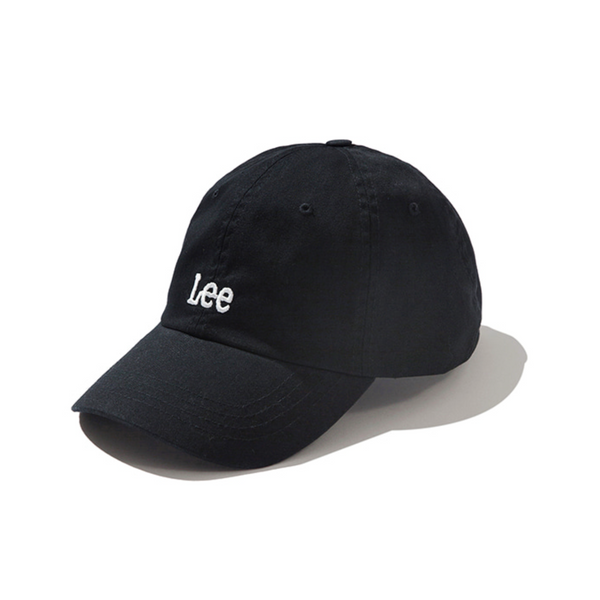 [LEE] SMALL TWITCH LOGO COTTON CURVE BALL CAP BLACK