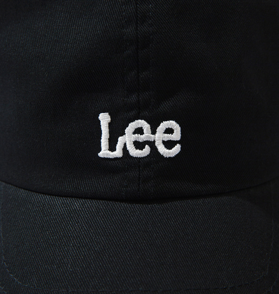 [LEE] SMALL TWITCH LOGO COTTON CURVE BALL CAP BLACK